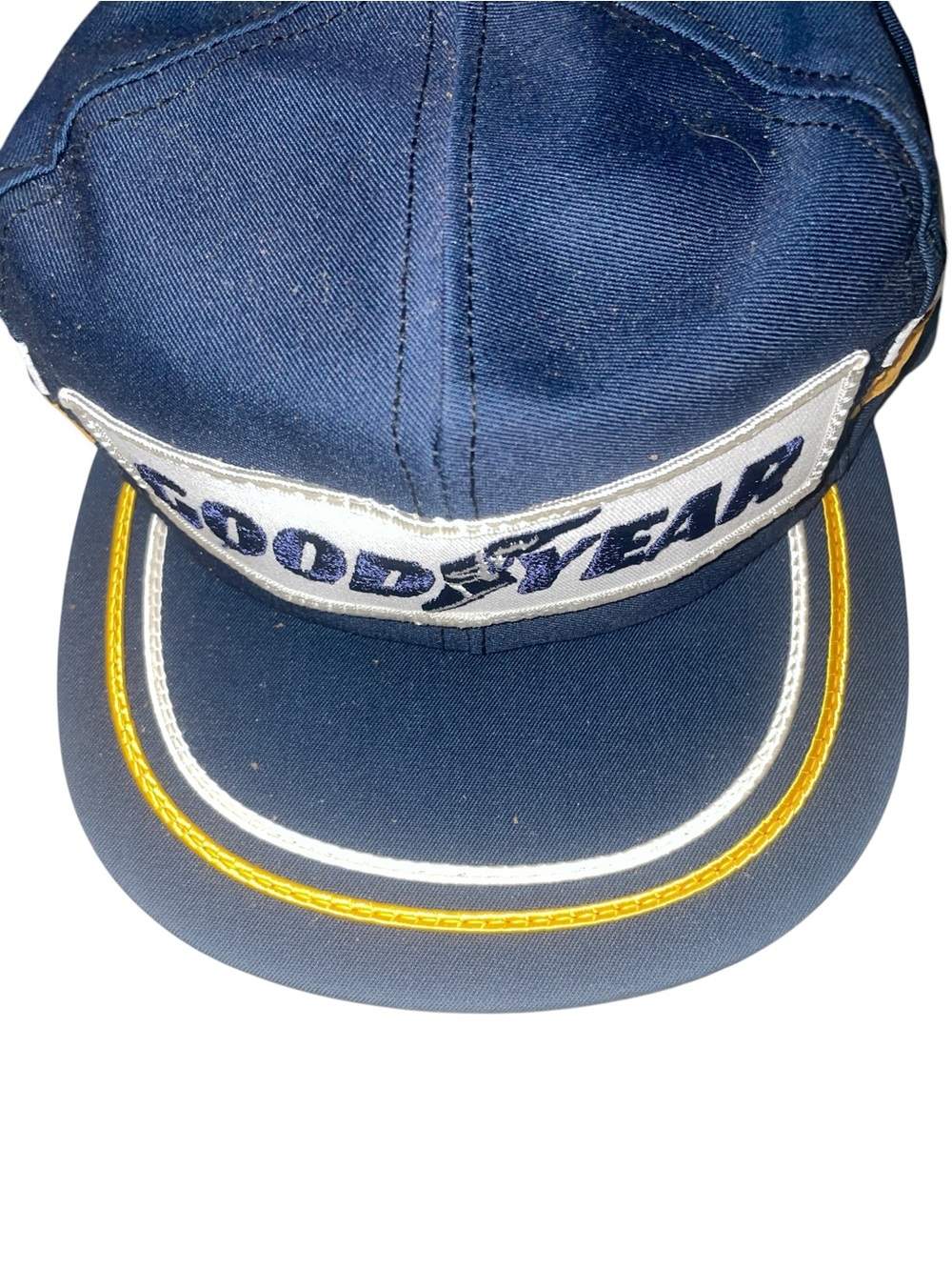 Vintage Goodyear Racing Snapback Hat USA Made Louisville MFG Co Cap